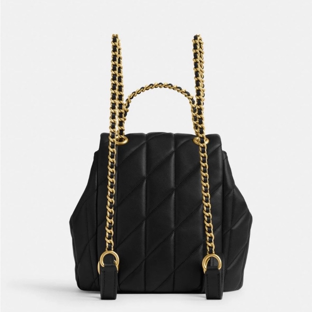 Coach TabbyBackpack - Brass/Blk - Picture 4 of 7